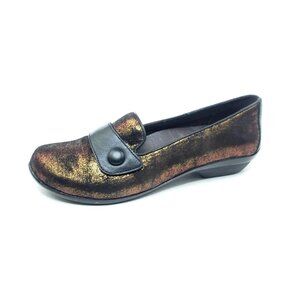 Dansko Olena Slip On Flats Copper Metallic Leather Shoes Womens EUR 38/US 7.5- 8